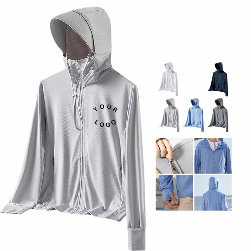 Quick Dry Hooded Polyester Sunscreen for Cycling and Hiking