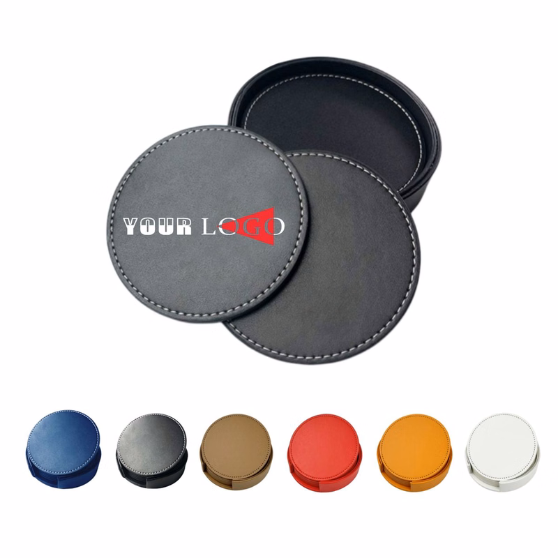 Pu Leather Coaster Set