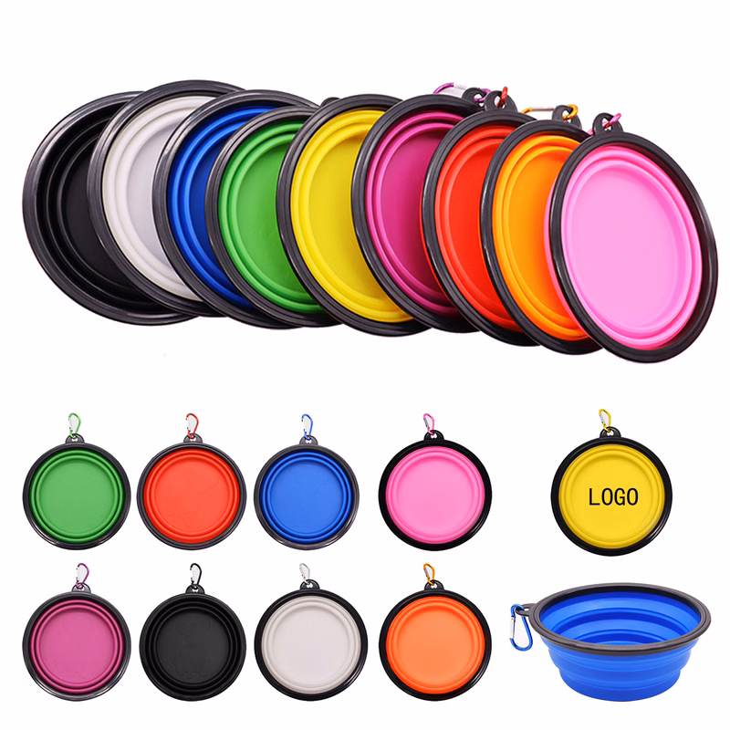 22 Oz Portable Folding Silicone Pet Water Feeding Basin