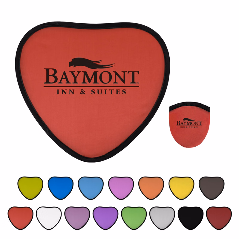 Heart Shape Folding Flying Disc with Case