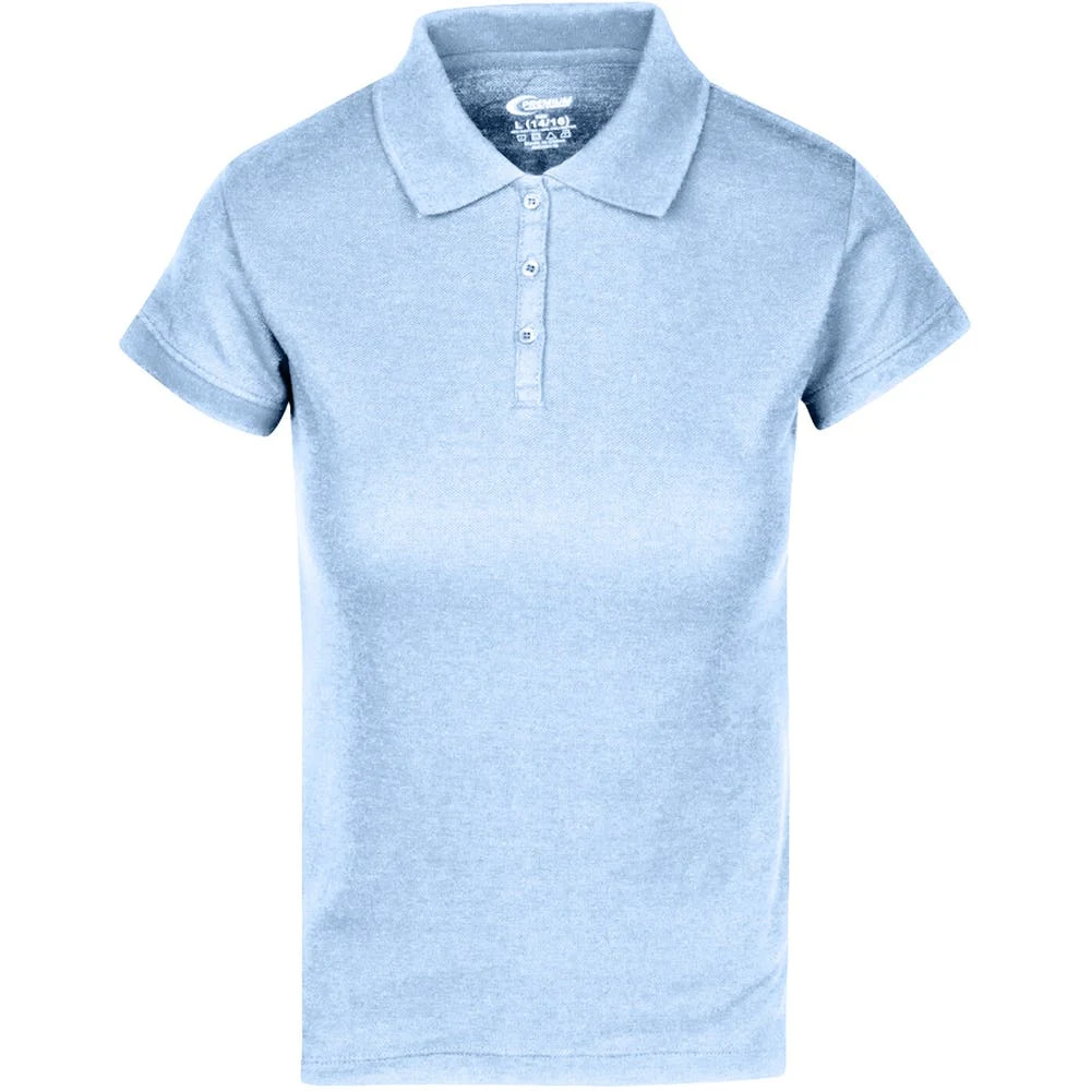 Juniors' Polo Uniform Shirts - Light Blue Size Large 1