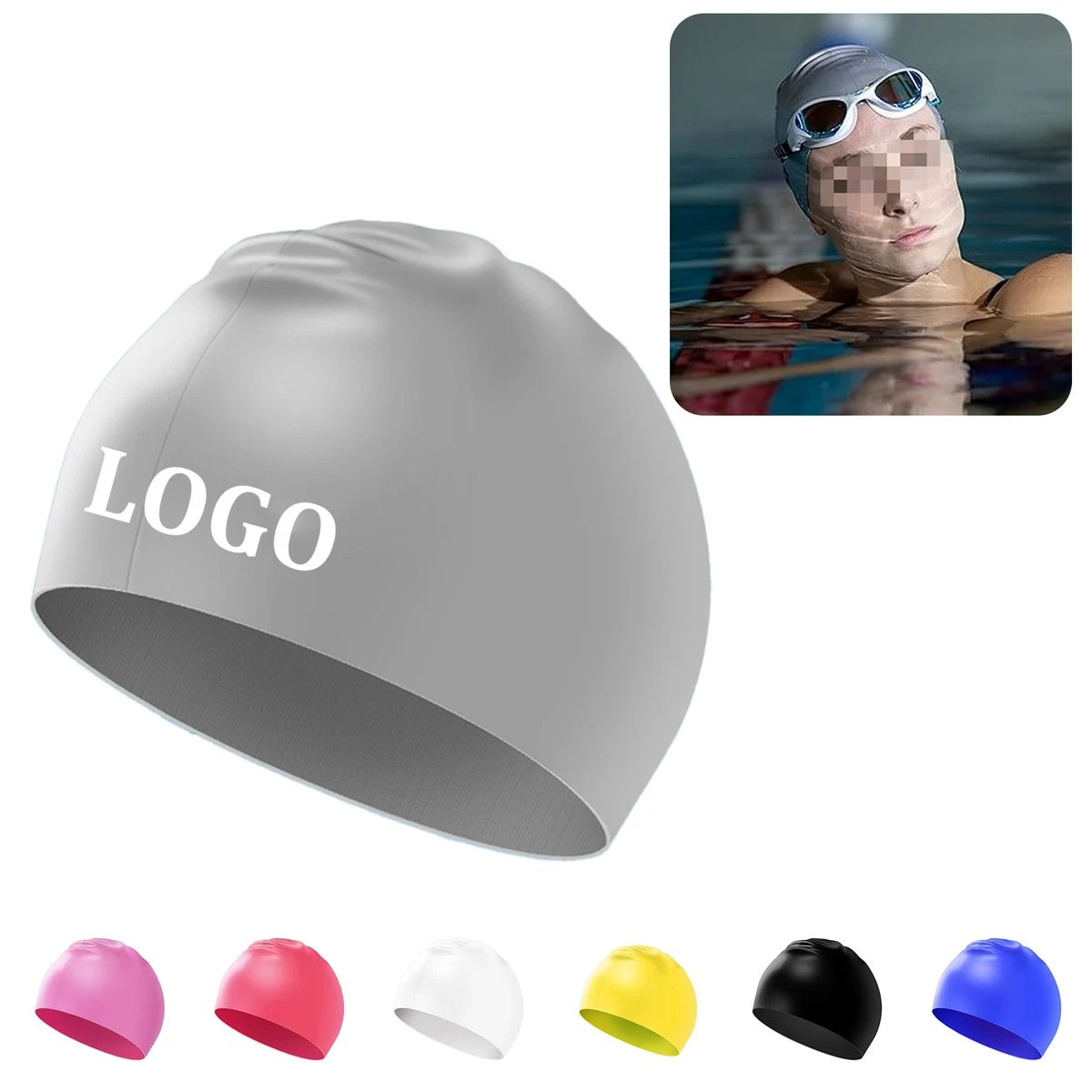 Classic Unisex Soft Silicone Swim Cap 1