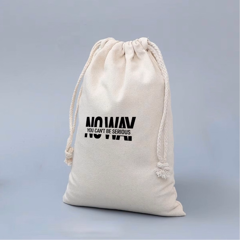 Extra Large Cotton And Linen Drawstring Bag ( 5.9'' X 7.87 )