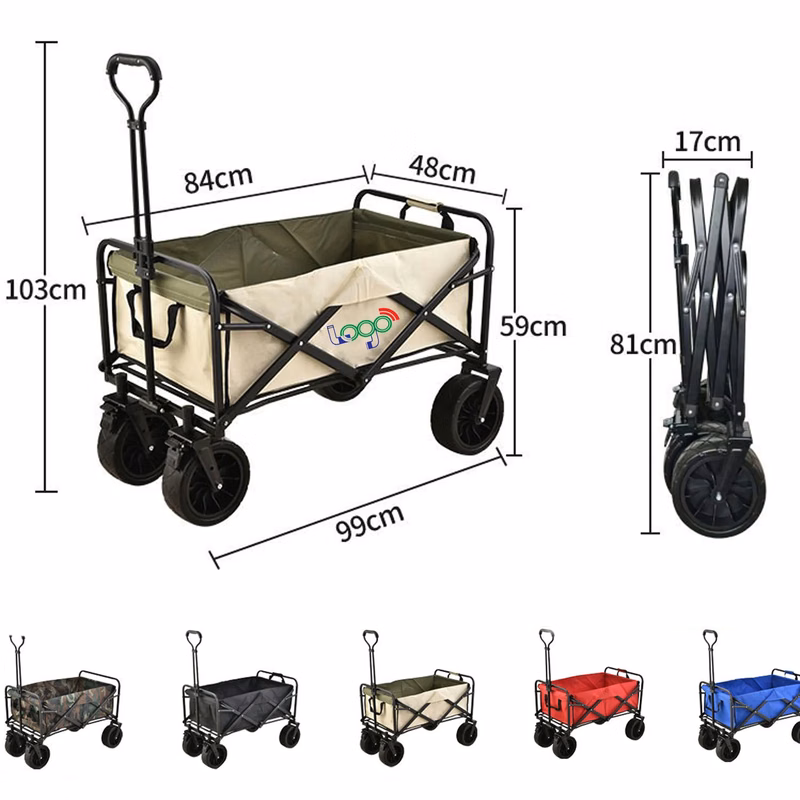 Large Capacity Folding Wagon Platform Structure Hand Carts