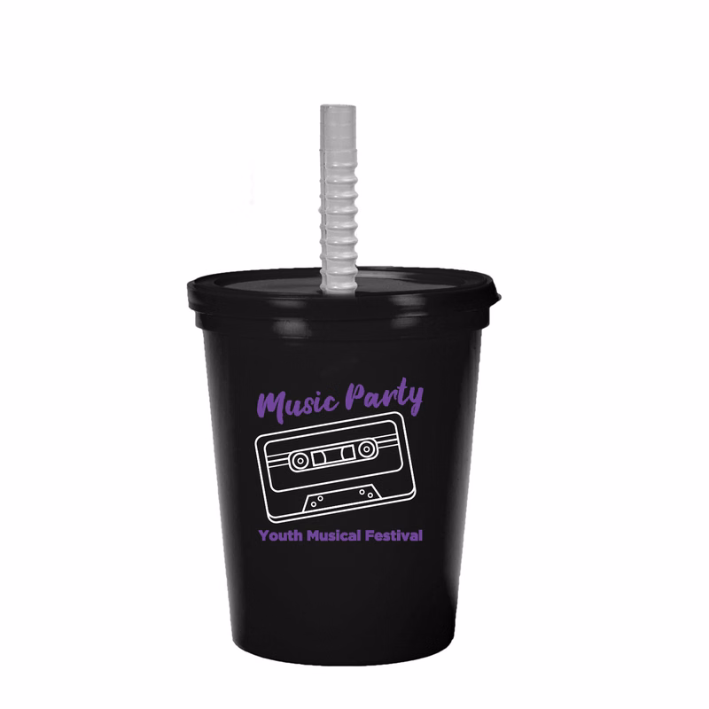 16 oz. Little Sippy Stadium Cup (2 Color Imprint)