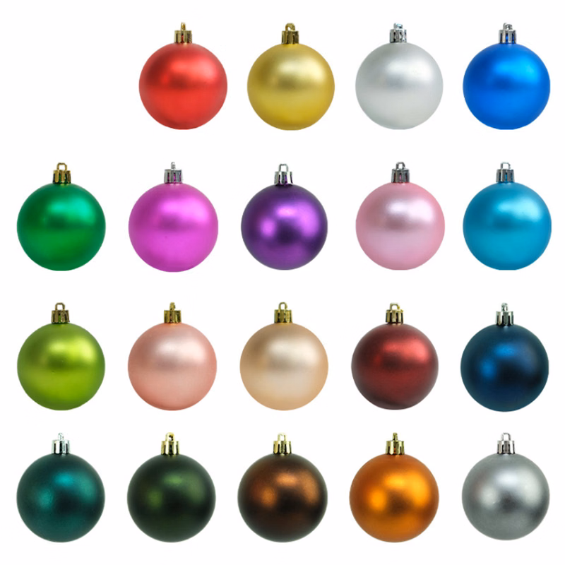 MOQ 50 Colorful Matte Plating Christmas Balls