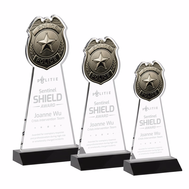 Police Badge Award - Black