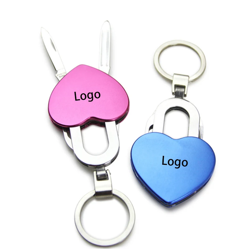 Heart Shape Multifunction Key Chain Pocket Knife 1