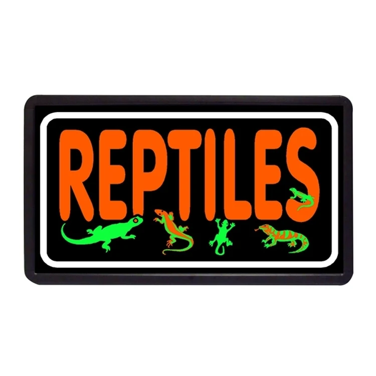 Reptiles 13" x 24" Simulated Neon Sign 1