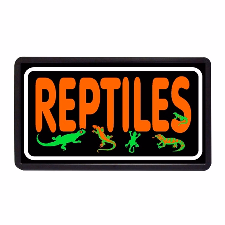 Reptiles 13" x 24" Simulated Neon Sign
