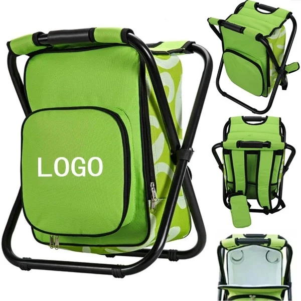 Portable Folding Fishing Chair Stool Cooler Backpack 1