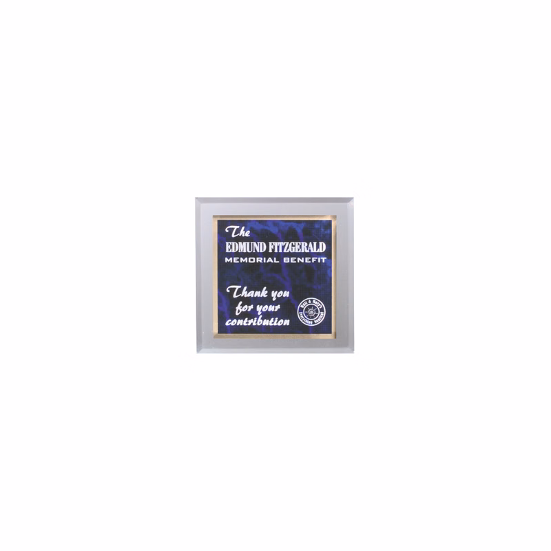 3 3/4" x 3 3/4" Purple Marbleized Acrylic Paperweight