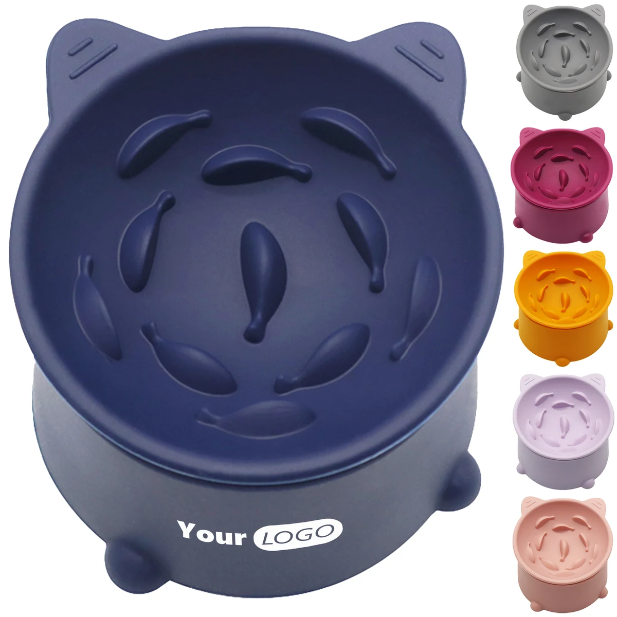 Silicone Adjustable Neck Protection Slow Eating Bowl 1
