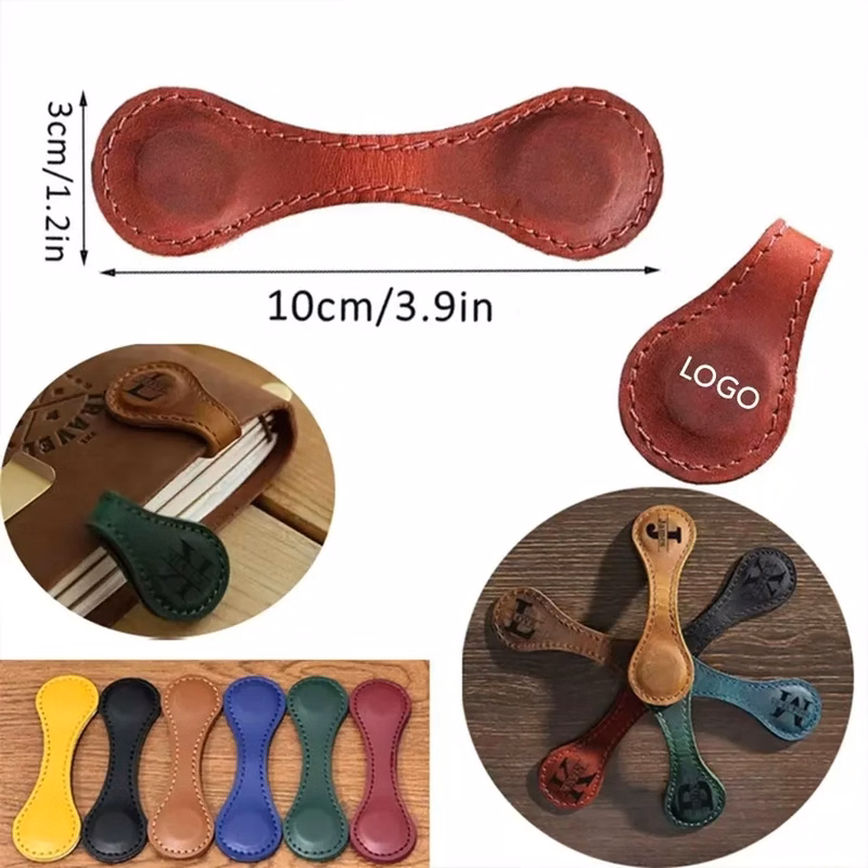 Leather Double-Sided Magnetic Bookmarks
