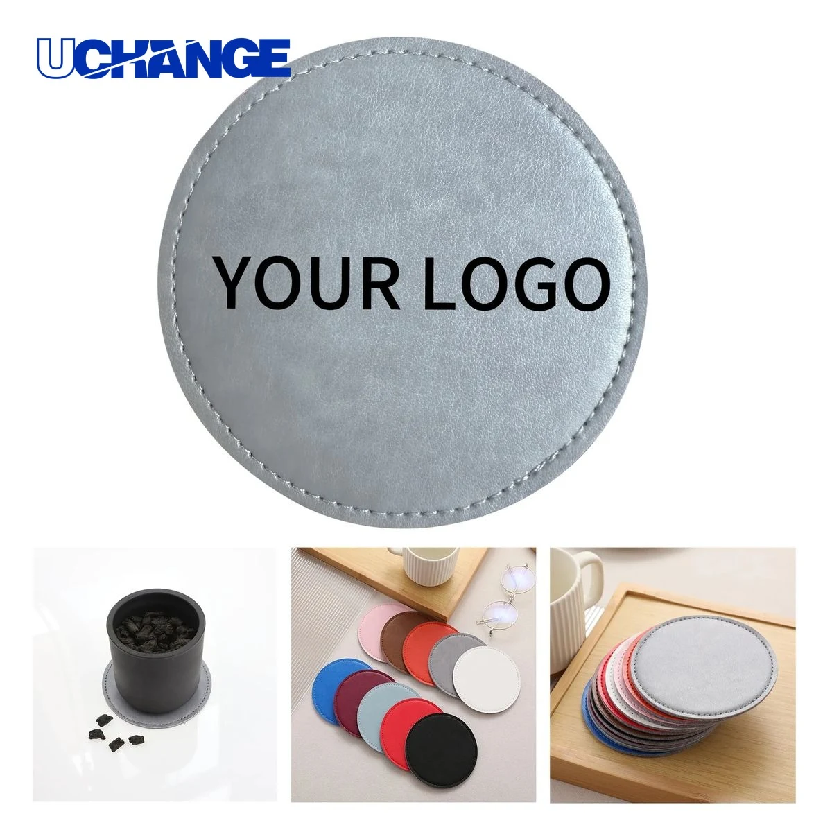 PU Leather Coaster Drink Mat 1