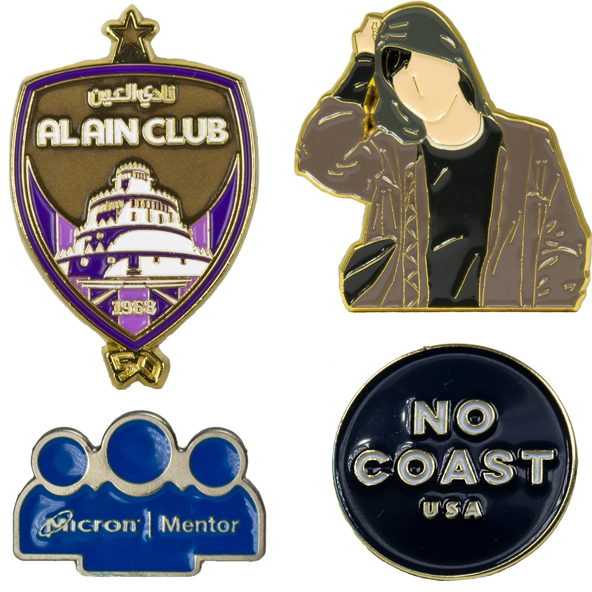 1.25" Soft Enamel Custom Shaped Lapel Pins 1