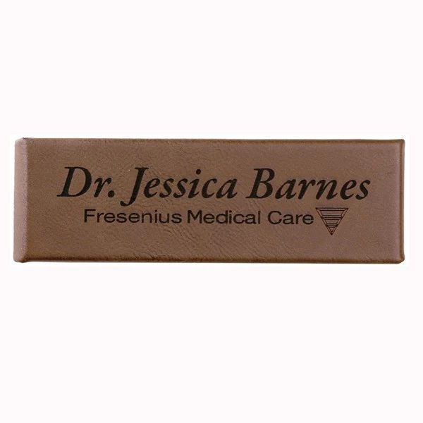 Leatherette Dual Pen Case - Dark Brown Laser Engraved 1