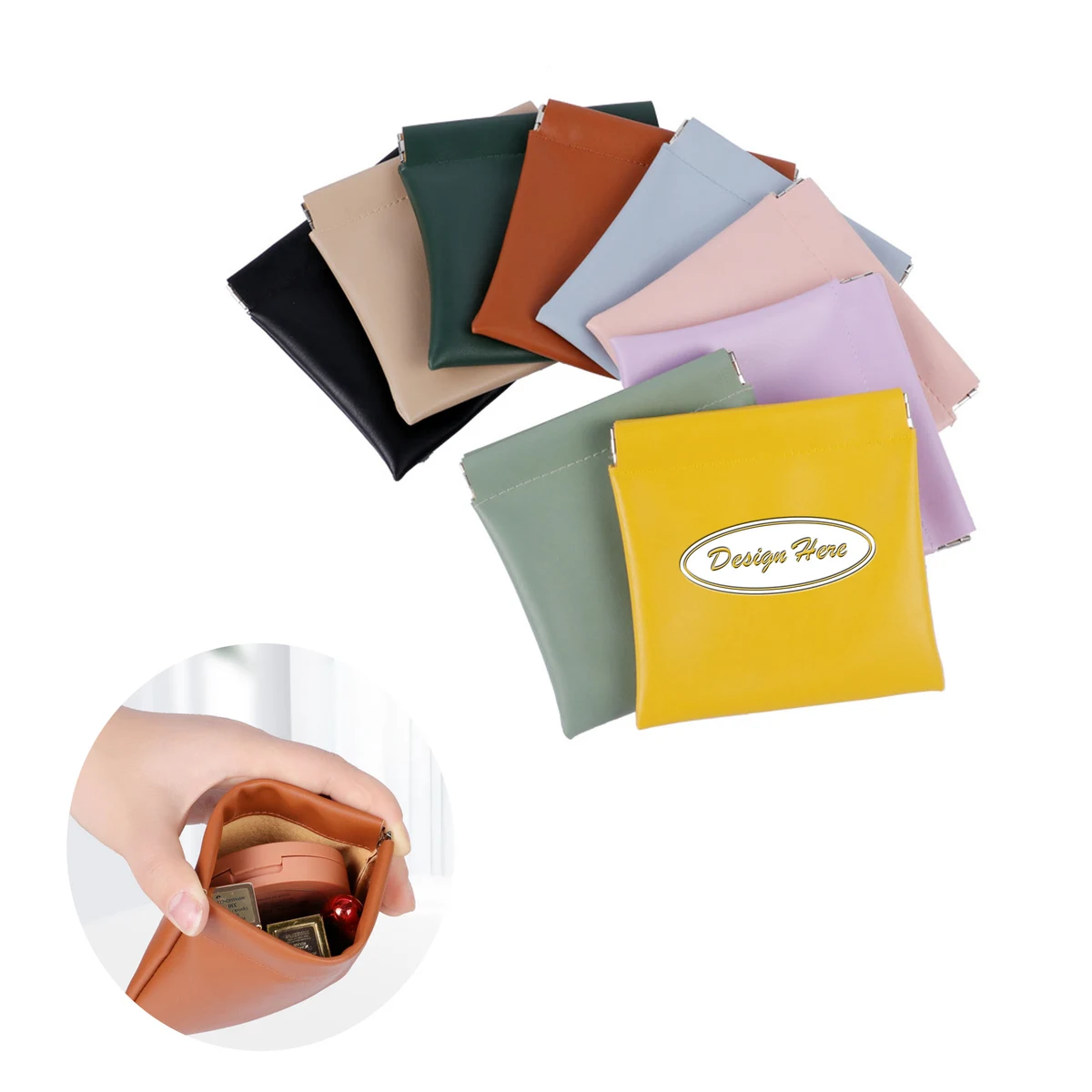 Square Full Color Leather Bag 1