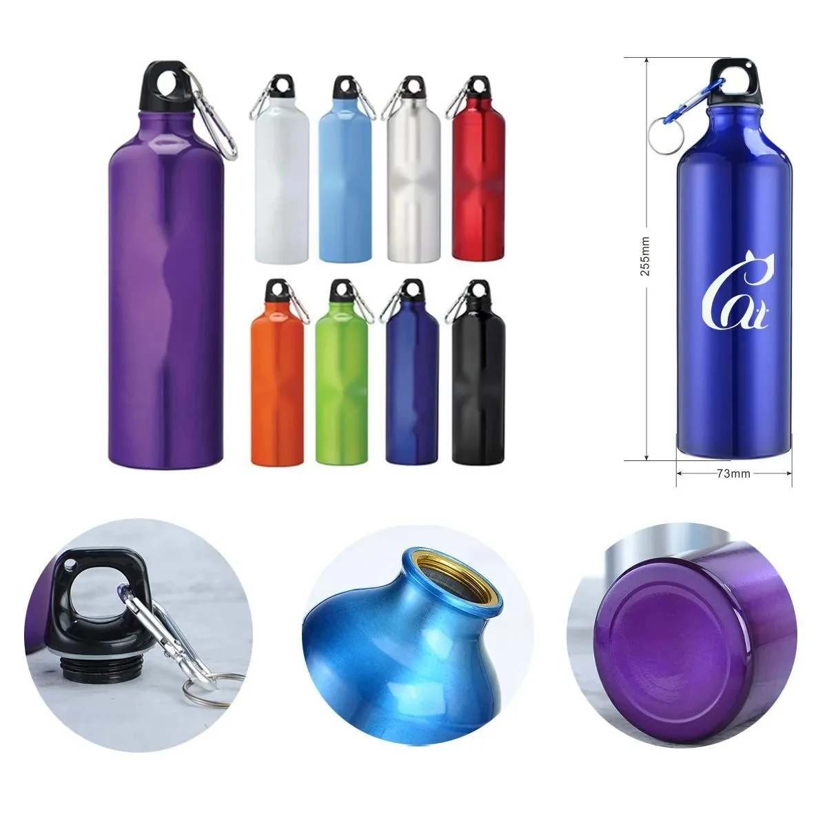 Aluminum Sport Bottle - 25 oz-engraving, custom water bottle with logo imprint 1