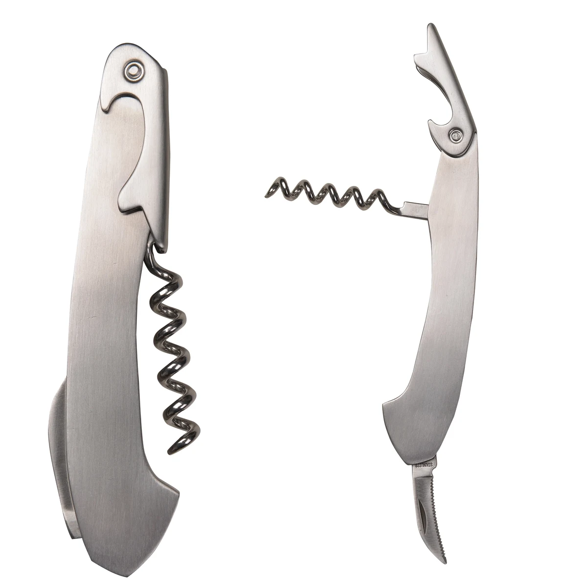 Premium Stainless Steel Wine Opener with Corkscrew & Knife 1