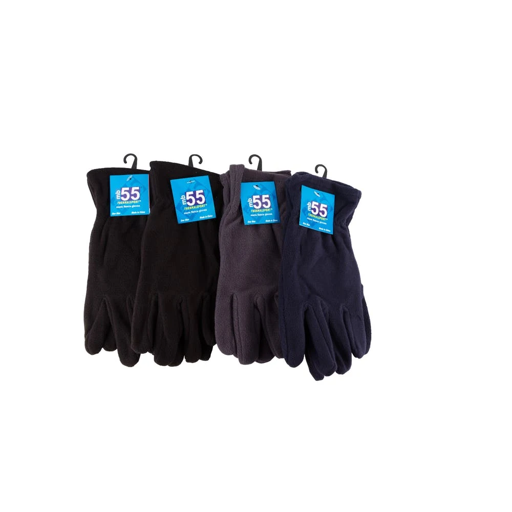 Men's Fleece Gloves - 4 Assorted Colors 1