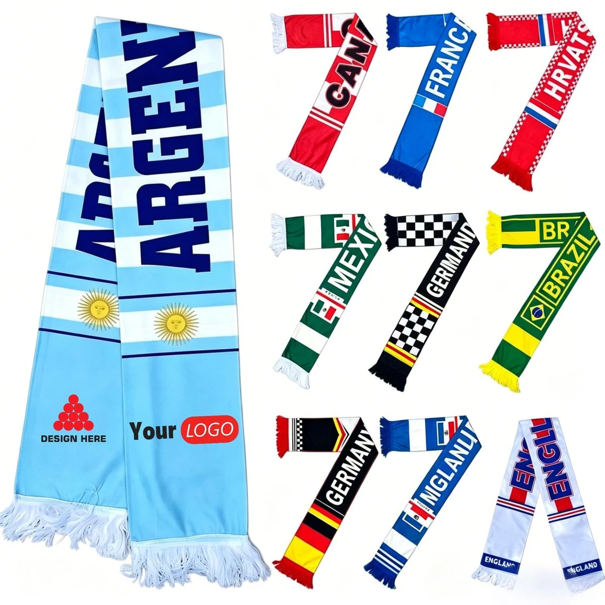 Premium Velvet Sports Fan Scarf 1