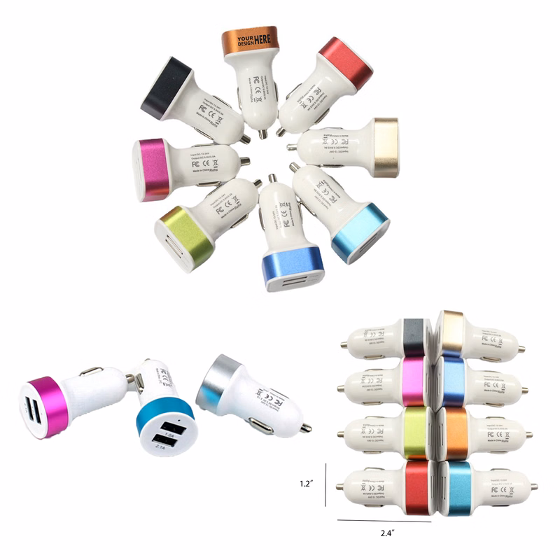 2 Port USB Car Charger Adapter Cigarette Lighter