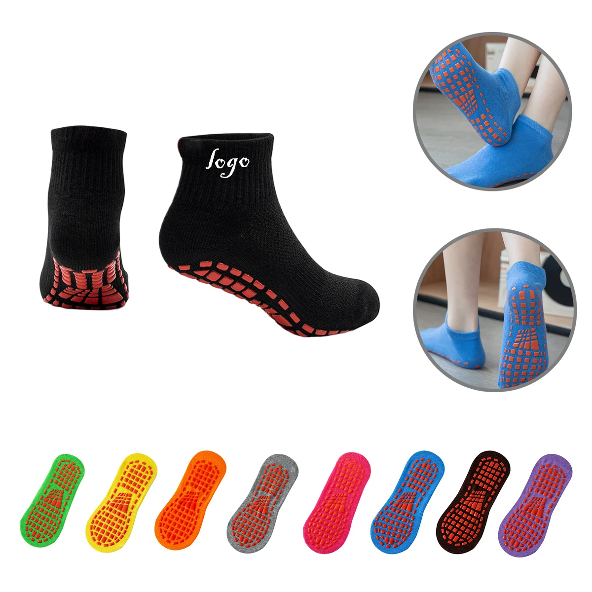 MOQ50 Anti-Slip Yoga Trampoline Socks 1