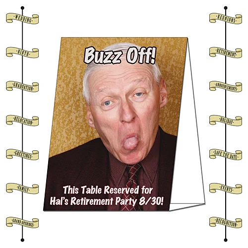 Announcement Table Tent - Laminated (5x7 - Folded) - 14 pt. 1