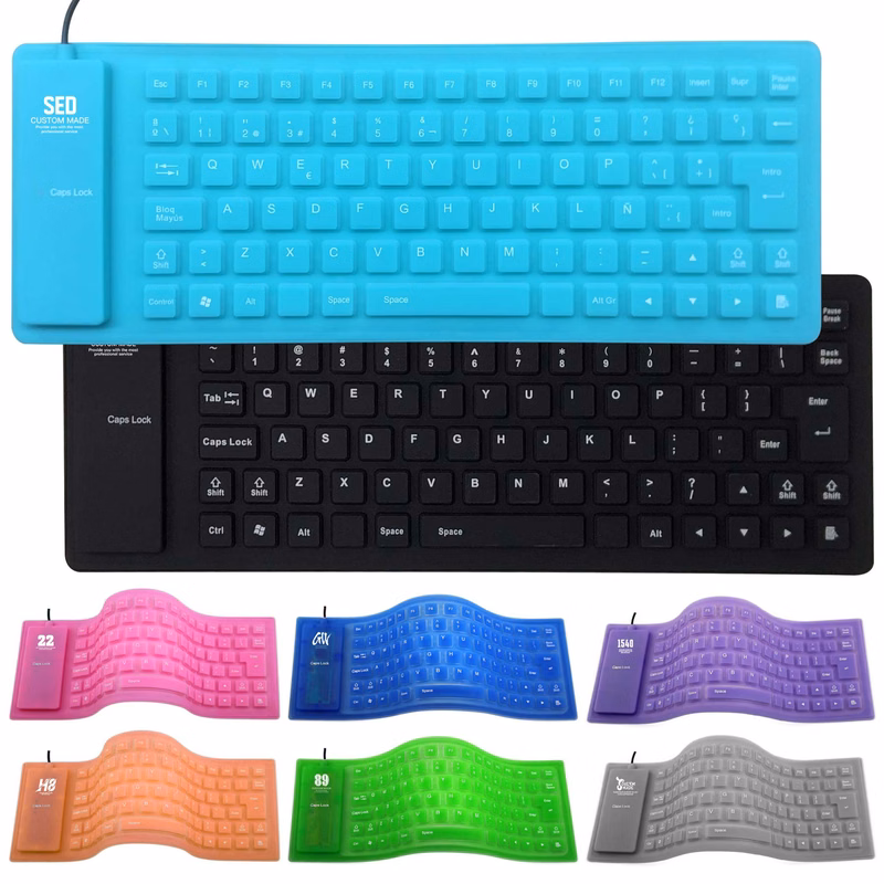 USB Wired Foldable Silicone Keyboard
