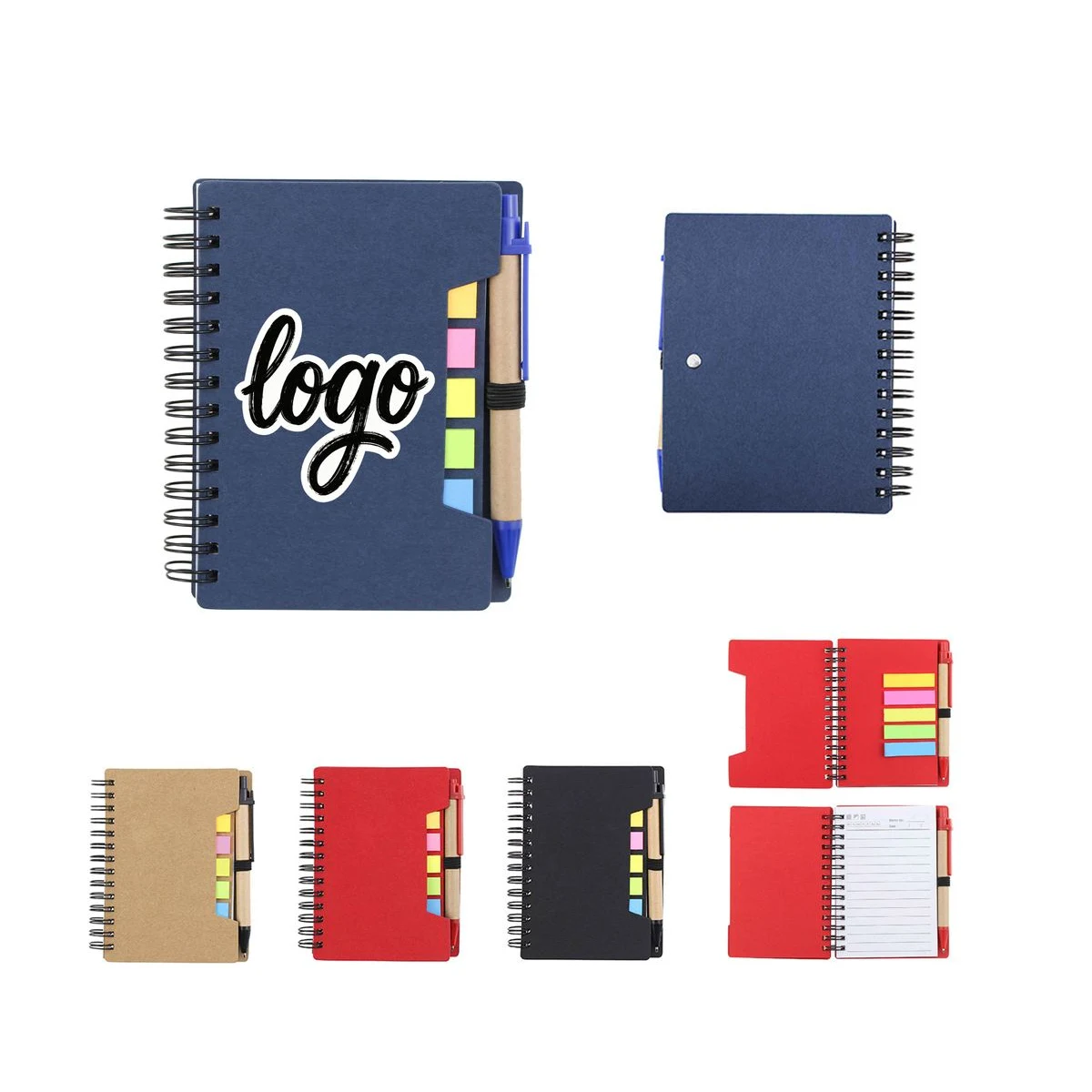 Kraft Paper Notebook and Sticky Notes Set 1