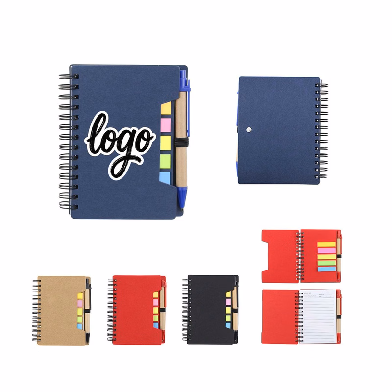 Kraft Paper Notebook and Sticky Notes Set