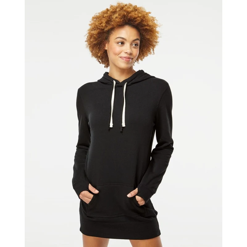 Independent Trading Co. Women's Special Blend Hooded Sweatshirt Dress - PRM65DRS 1