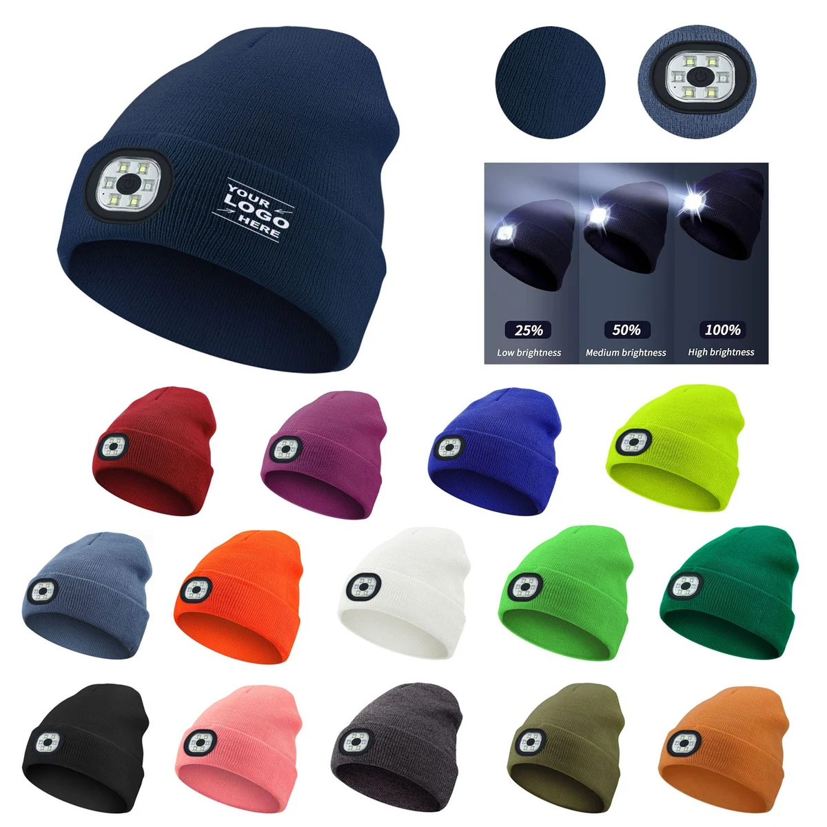 Unisex Beanie With LED Headlight 1