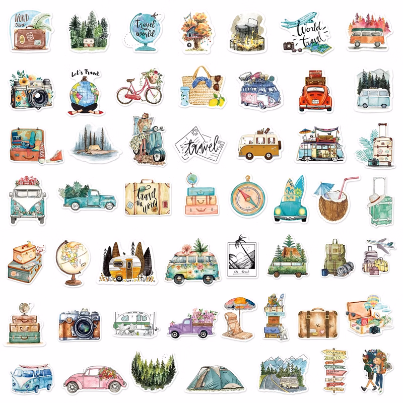 Full Color Custom Shape Removable Vinyl Sticker Sheets