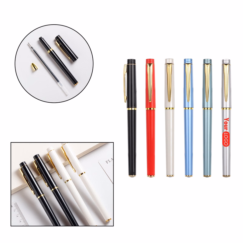 Metallic Texture Neutral Signature Pen