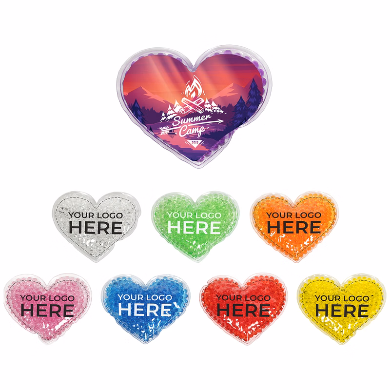 Full Color Large Heart Aqua Pearls™ Hot/Cold Pack