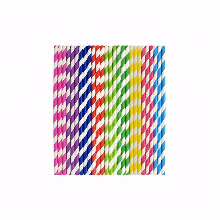 Biodegradable Striped Paper Straws