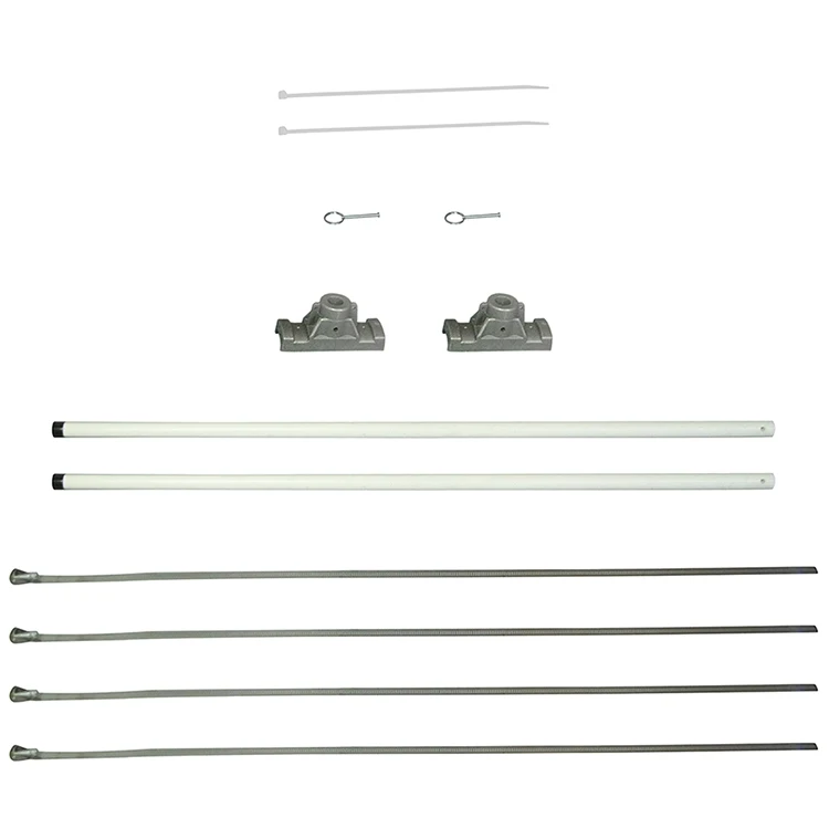 18" Single Economy Fiberglass Mounting Sets for Ave. Banners 1