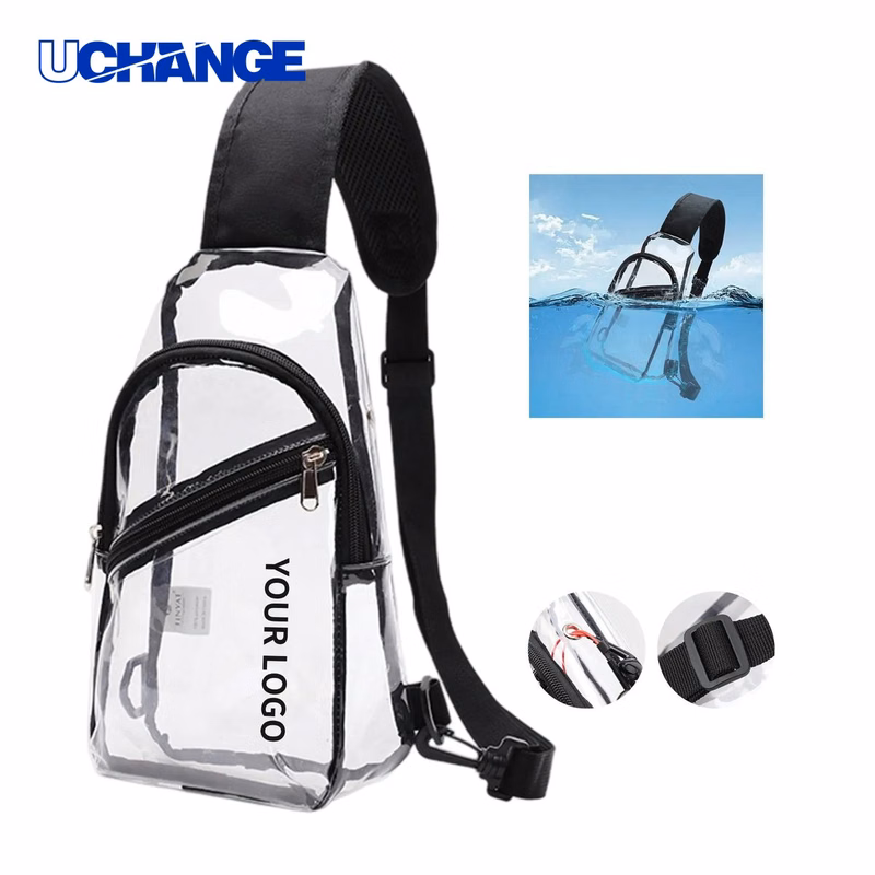 Clear PVC Crossbody Bag Organizer with Front Accessory Pocket