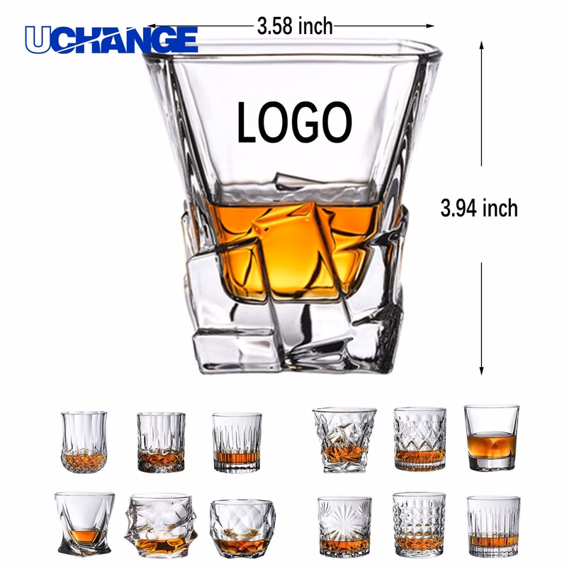 Durable Lead Free Glass Whiskey Cup Container (9.47 Oz)