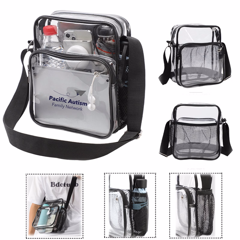 Stadium Approved Clear PVC Crossbody Bag Messenger Bag