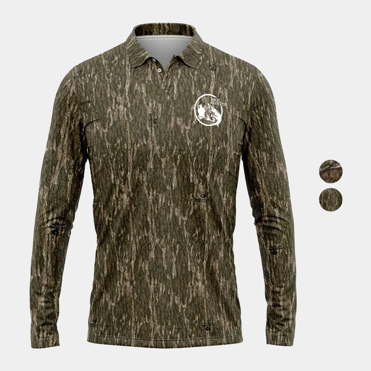 Mossy Oak® Men's 4.4 oz. Polyester Interlock Long Sleeve Polo Shirt 1