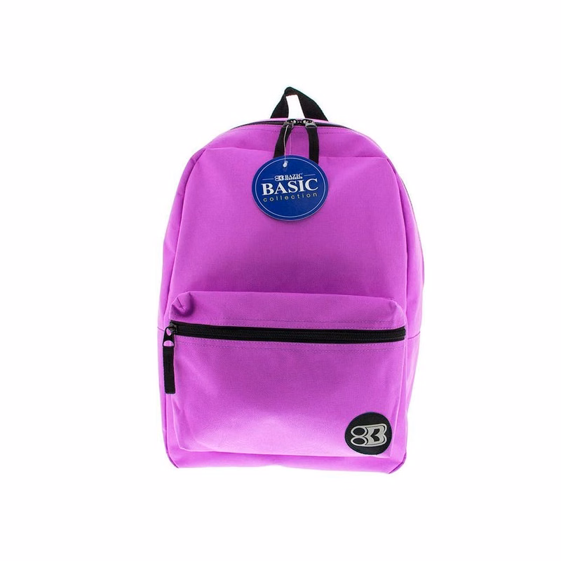 16" Basic Backpacks - Purple