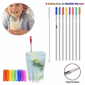 Metal Straight Straw With Filter End