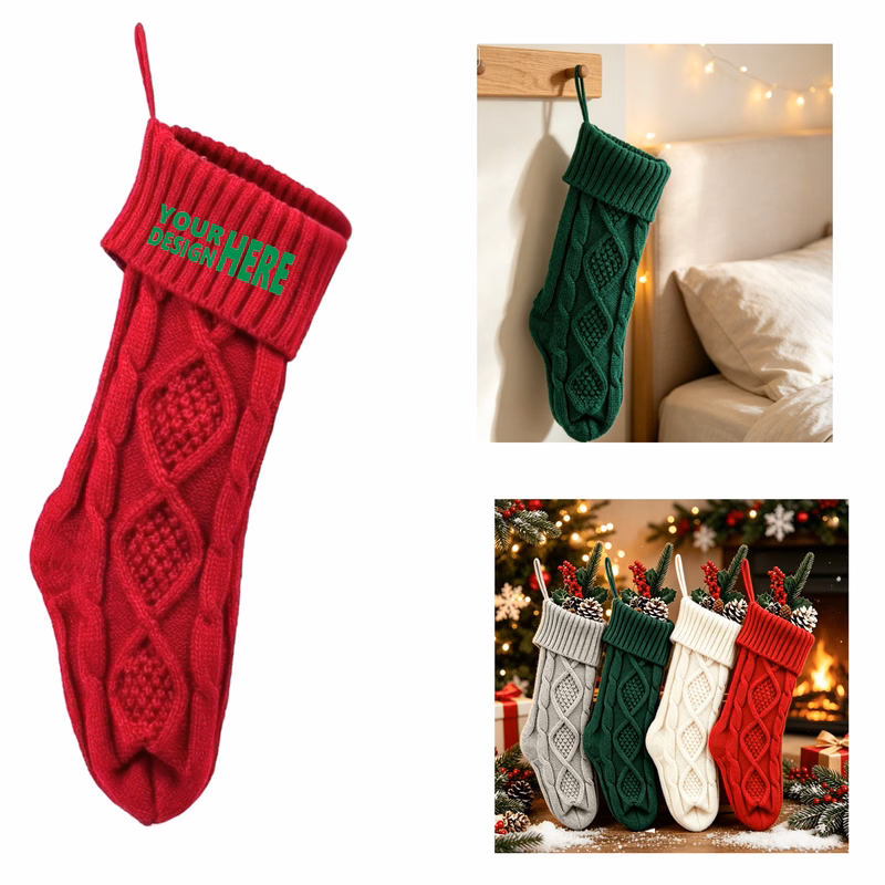 Cable Knit Christmas Stocking