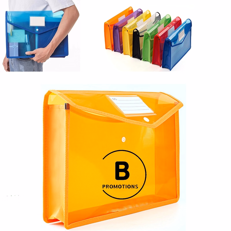 Expandable Envelopes Plastic Document Folder With Button