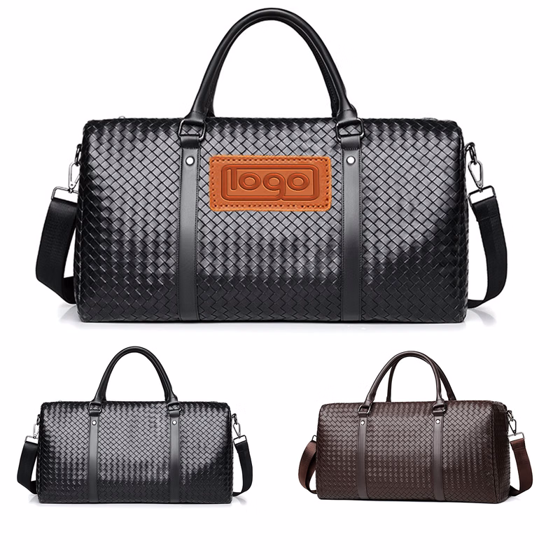 Large Capacity PU Leather Dry Wet Separation Duffel Bag