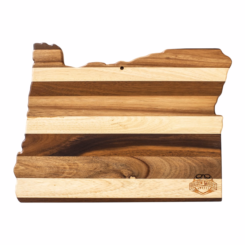 Rock & Branch® Shiplap Series Oregon State Shaped Wood Serving and Cutting Board