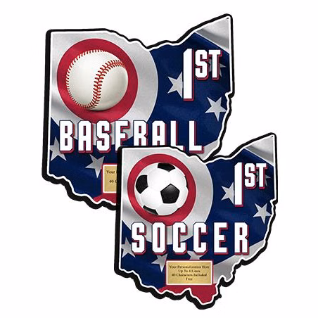 Plaque: Ohio State 8" , MDF 3/8 thick Wood,